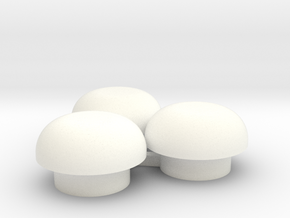 1/64 Bin Roof Vent - "mushroom" style in White Processed Versatile Plastic