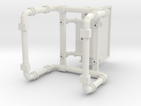Industrial Smart Phone Stand in White Natural Versatile Plastic