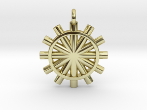 Suspension of the Sun  in 18k Gold Plated Brass