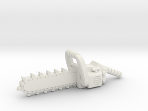 Chainsaw, 1:12 scale, 4mm grips in White Natural Versatile Plastic