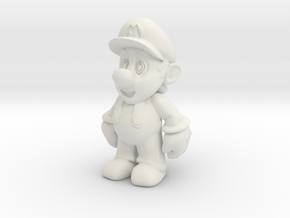 Nintendo Mario  in White Natural Versatile Plastic: Extra Small