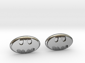 Batman Cufflinks in Polished Silver