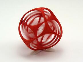 Gyro the Cube (Multiple sizes, from $11.50) in Red Processed Versatile Plastic: Medium