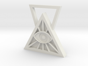Illuminati Order | All-seeing eye in White Natural Versatile Plastic