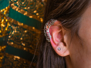 Springtime Ear Jacket - Right in Polished Nickel Steel: Small