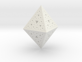 Sierpinski Octohedron 618 in White Natural Versatile Plastic