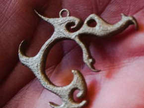 Segunda - The One Logo Pendant in Polished Bronzed Silver Steel