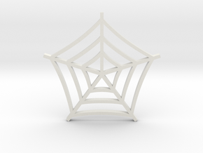 Cobweb Pendant in White Natural Versatile Plastic