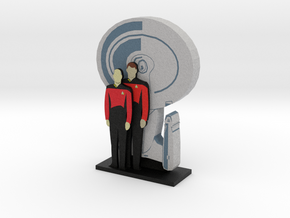 Enterprise: Picard and Riker = DESKAPADES = in Full Color Sandstone: Small