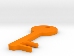 Round Key Shaped SmartPhone Stand in Orange Processed Versatile Plastic