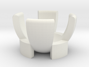 Egg Cup 3D Model Design in White Natural Versatile Plastic