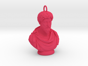 Marcus Aurelius Keychains 2 inches tall in Pink Processed Versatile Plastic