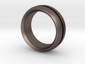 Modern+inset in Polished Bronzed Silver Steel: 6 / 51.5