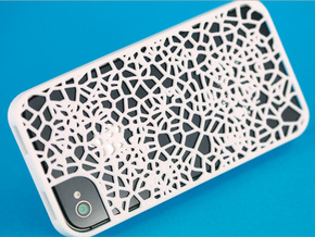 Organic texture iphone 4s cover in White Processed Versatile Plastic