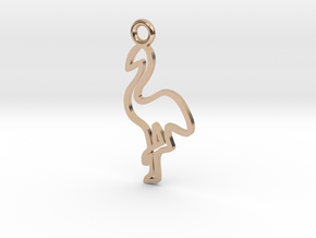 Flamingo Charm! in 14k Rose Gold Plated Brass