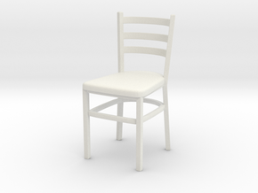 Chair 07. 1:24 Scale in White Natural Versatile Plastic