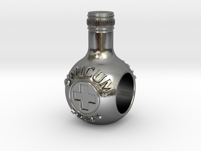 unicum bottle charm in Polished Silver