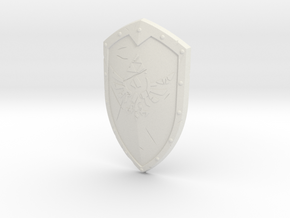 "BotW" Knight's Shield in White Natural Versatile Plastic: 1:12