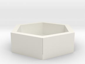 Betonblumenkübel sechseckig DDR 5er Set 1:120 in White Natural Versatile Plastic
