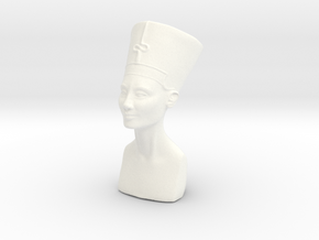 Miniature Bust of Nefertiti in White Processed Versatile Plastic