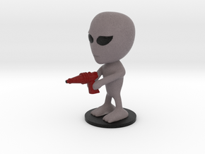 Little Alien with a Raygun in Full Color Sandstone
