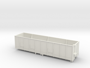 Hooper wagon for coal whith lateral doors in White Natural Versatile Plastic
