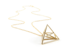 Tessellate Pyramid — DATA IN EXILE in Polished Brass