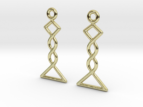   Celtic Weave Earrings - WE031 in 18k Gold