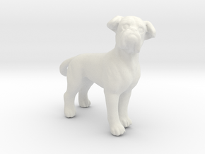 1/24 Pug Adult Dog  in White Natural Versatile Plastic