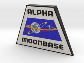 Moonbase Alpha Plaque (Space: 1999) = DESKAPADES = in Full Color Sandstone: Small