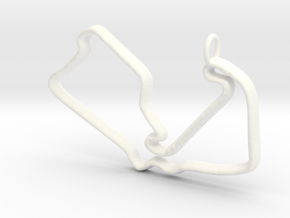 F1 Silverstone Pendant in White Processed Versatile Plastic