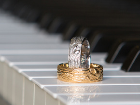 Phoenix Wedding Band in 14k Gold Plated Brass
