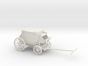 S Scale Stagecoach in White Natural Versatile Plastic