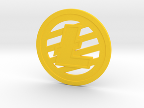 Litecoin (2.25 Inches) in Yellow Processed Versatile Plastic