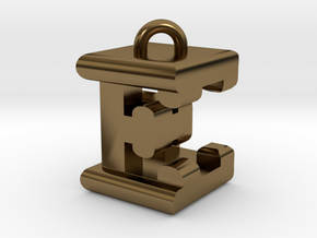 3D-Initial-EE in Polished Bronze
