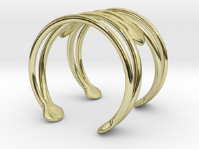 Cuff Bracelet Weave Line B-004 in 18k Gold Plated Brass