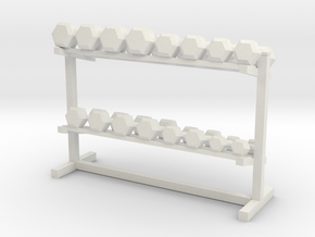 1:48 Free Weight Rack in White Natural Versatile Plastic