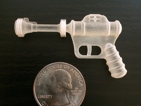 Tiny Space Gun in Tan Fine Detail Plastic
