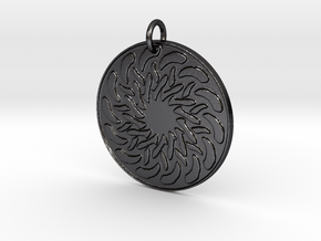 Radial Pendant in Polished and Bronzed Black Steel