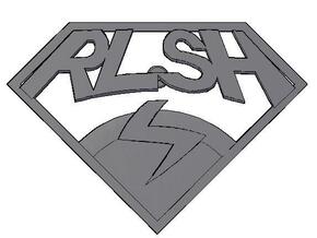 RLSH Badge in White Natural Versatile Plastic