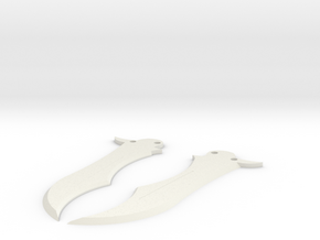 Butterfly Knife Blade in White Natural Versatile Plastic