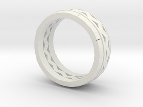 Test Ring in White Natural Versatile Plastic