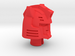 The Miniature Weapons Specialist's Head in Red Processed Versatile Plastic