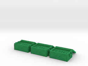 28mm scenery ammo containers in Green Processed Versatile Plastic