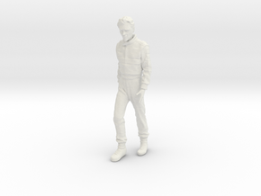 1/18 Ayrton Senna Walking Pose in White Natural Versatile Plastic