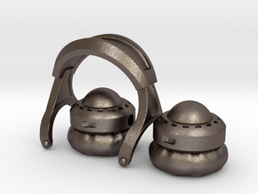 Pocket full headphones - (Assembled version) in Polished Bronzed Silver Steel