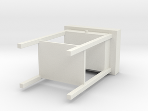 Miniature HEMNES Nightstand - IKEA in White Natural Versatile Plastic: 1:12
