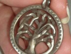 tree of life in Polished Bronzed Silver Steel
