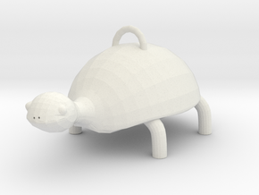 Turtle  in White Natural Versatile Plastic: Small