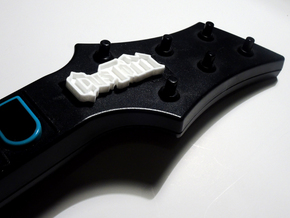 Guitar Hero Custom Logo Nameplate in White Natural Versatile Plastic